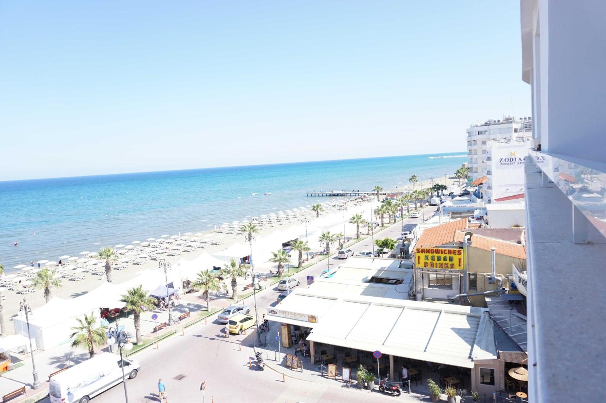 Lazuli Sea View Beachfront Ap 21 Larnaca Ngoại thất bức ảnh